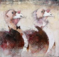 Artūras Kavaliauskas, „Kalakutai“, 2015, 80 x 80, aliejus, drobė